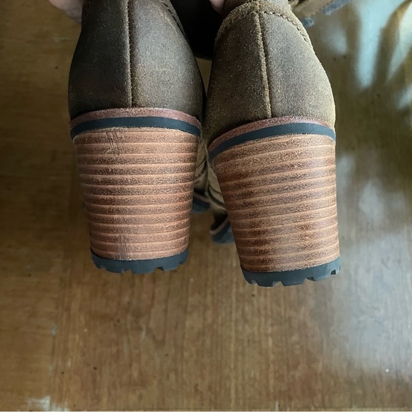 Fossil Knee High Lug Sole Heeled Tall Leather Boots - Picture 5 of 11